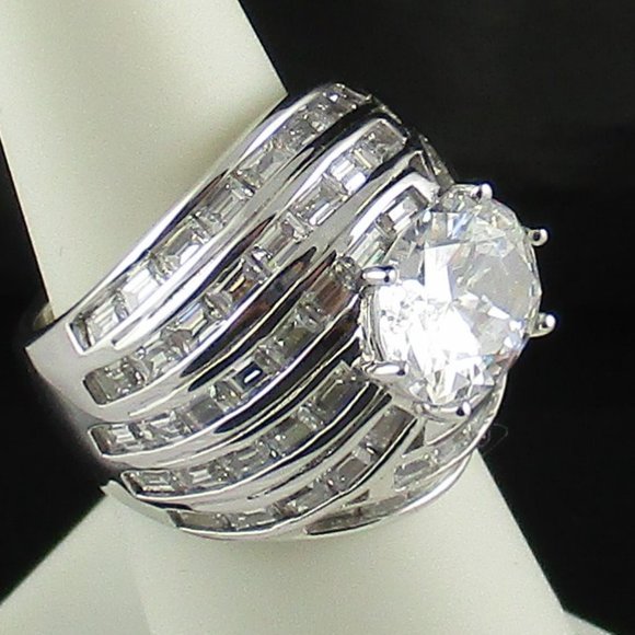 Jean Dousset 7.36ct Crisscross Dome Ring - Picture 6 of 8